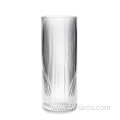 Clear Hurricane Big Ribbed Glass Vase